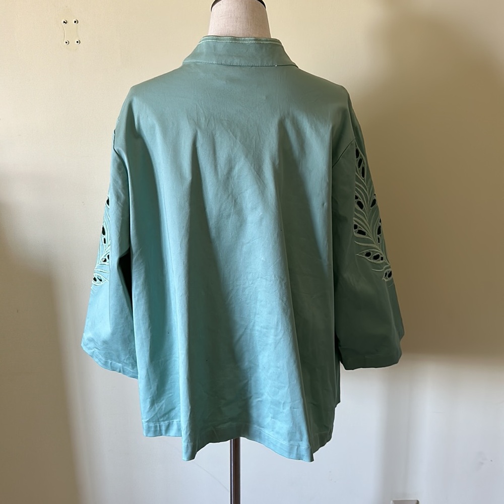 Bob Mackie Open Front Cut-Out Embroidery Jacket NWT - Picture 4 of 9
